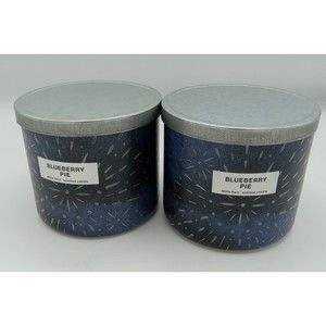 Lot Of 2 Bath & Body Works BLUEBERRY PIE 3 Wick Candles NEW